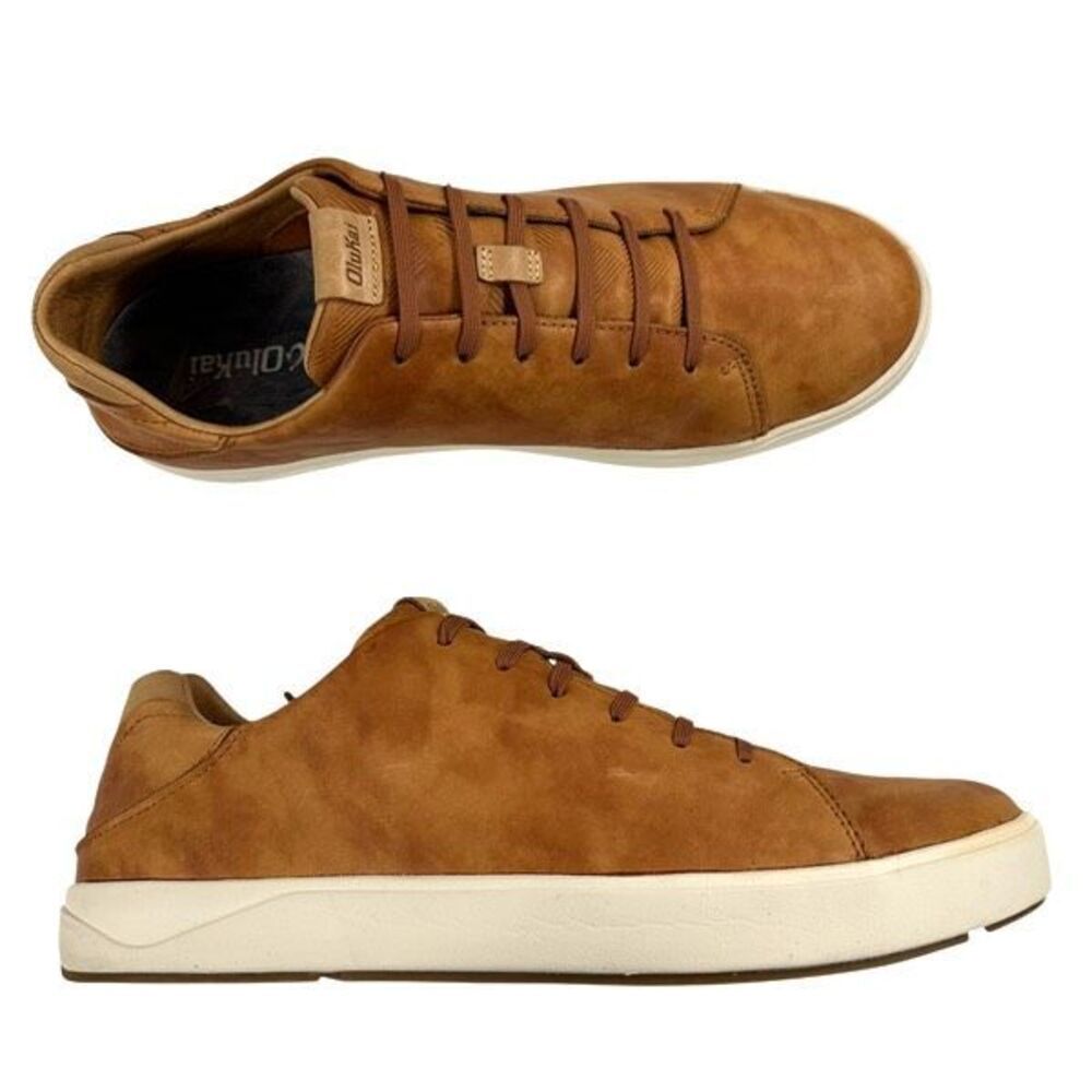 Olukai Lae’ahi Li’ili Nubuck Leather Lace-up Sneakers Men’s Size 13 - Picture 8 of 9